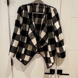Black and White Plaid Blazer 5 ways to wear/style US SMALL Over Sized.